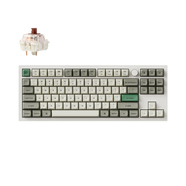 Bàn Phím Cơ Không Dây - Keychron Q3 Max Shell White / Wireless / Gateron Switch