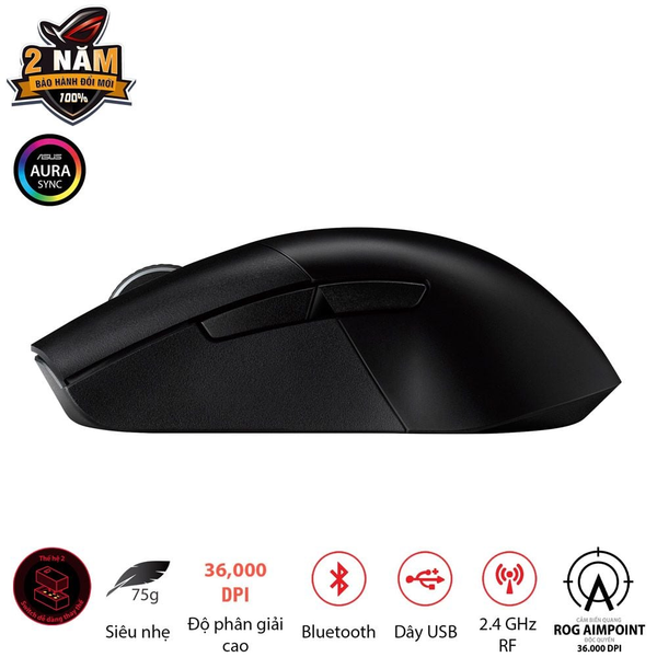 Chuột Không Dây - Asus ROG Keris Wireless Aimpoint Black