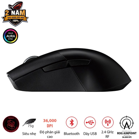 Chuột Không Dây - Asus ROG Keris Wireless Aimpoint Black