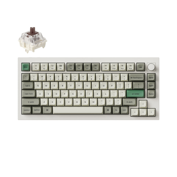 Bàn Phím Cơ Không Dây - Keychron Q1 Max Shell White / Wireless / Gateron Switch