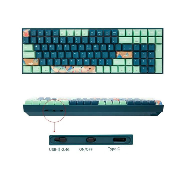 Bàn Phím Cơ Không Dây - Newmen GM1000 Spring / 3-modes / Switch Kailhbox