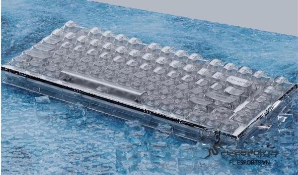 Bàn Phím Cơ Không Dây - FL-Esport Q75 SAM White 3 Mode / Type C | BT / 2.4Ghz / Trong Suốt