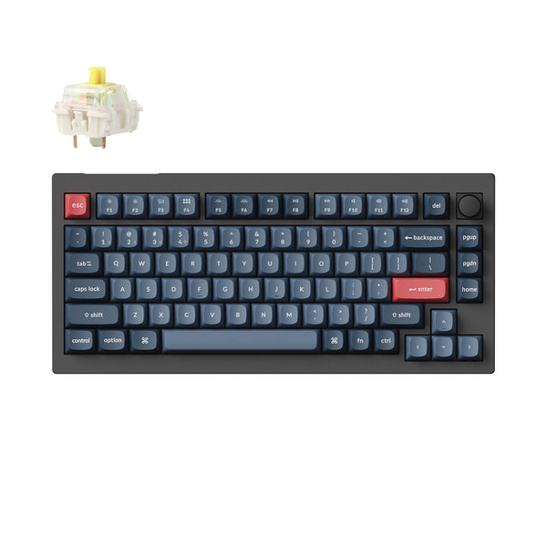 Bàn Phím Cơ Không Dây - Keychron V1 Max Carbon Black / Gateron Switch