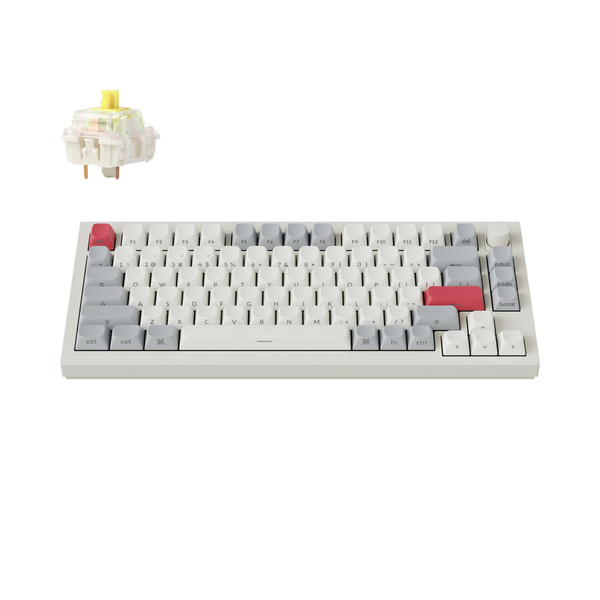 Bàn Phím Cơ Không Dây - Keychron Q1 Max Shell White Side Printed RGB / Wireless / Gateron Switch