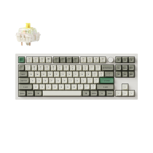 Bàn Phím Cơ Không Dây - Keychron Q3 Max Shell White / Wireless / Gateron Switch