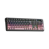 Bàn Phím Cơ Không Dây - Aula F108 Pro / Đen + Hồng gradient / Greywood v3 switch