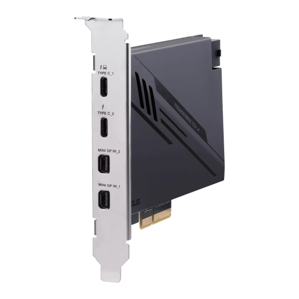 Thiết Bị Kết Nối Tín Hiệu - ASUS ThunderboltEX 4 Expansion card, Dual Thunderbolt™ 4 (USB‑C®) ports, DisplayPort™ 1.4, PCIe® 3.0 x4 interface