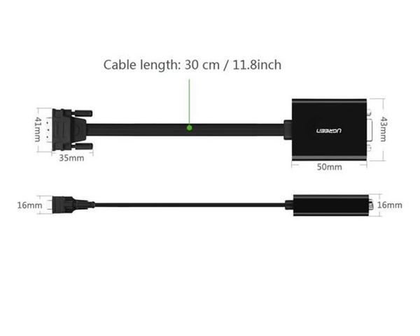 Dây Cáp Chuyển Đổi - Ugreen DVI-D to VGA | 40259
