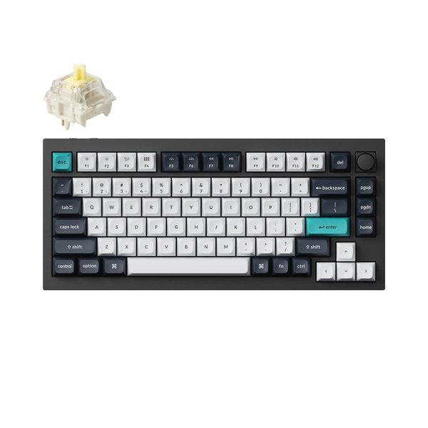 Bàn Phím Cơ Không Dây - Keychron Q1 Max Carbon Black / Wireless / Gateron Switch