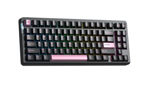 Bàn Phím Cơ Không Dây - Leobog Hi86 Black Pink