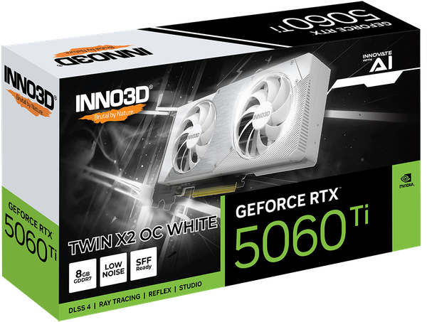 Card Màn Hình - INNO3D GeForce RTX™ 5060 Ti 8GB TWIN X2 OC WHITE