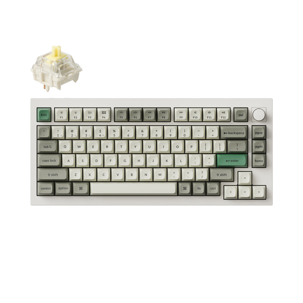 Bàn Phím Cơ Không Dây - Keychron Q1 Max Shell White / Wireless / Gateron Switch