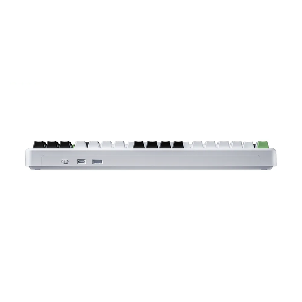 Bàn Phím Cơ Không Dây- AULA F87 White Green / 3 Mode / Grey Wood V3 Switch