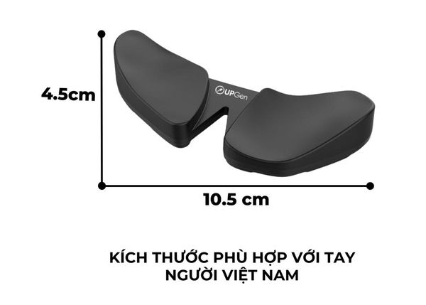 Kê Tay Công Thái Học - Upgen K05 | Đen | Xám