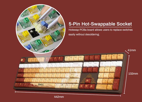 Bàn phím cơ có dây - AKKO 5108S Naraka Blade Point - Akko Cs Silver Switch