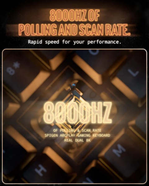 Bàn Phím Cơ Có Dây - Spigen Arcplay (Cherry Switch / 8000 HZ Polling & Scan Rate)