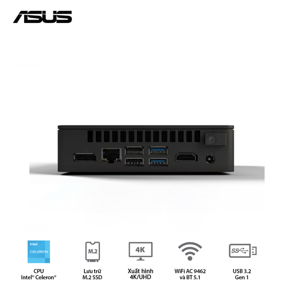 Mini PC -  Intel ASUS NUC 11 Essential L6 BNUC11ATKPE0000 (Pentium Silver N6005/Intel Core UHD Graphics/Wi-Fi 5+Bluetooth)
