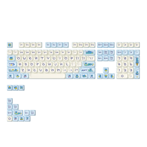 AKKO Keycap set – Akko Lemon Bear (PBT Dye-subbed / OEM profile / 122 nút)