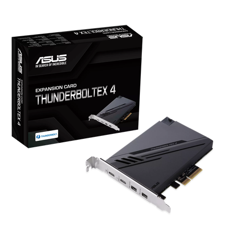 Thiết Bị Kết Nối Tín Hiệu - ASUS ThunderboltEX 4 Expansion card, Dual Thunderbolt™ 4 (USB‑C®) ports, DisplayPort™ 1.4, PCIe® 3.0 x4 interface