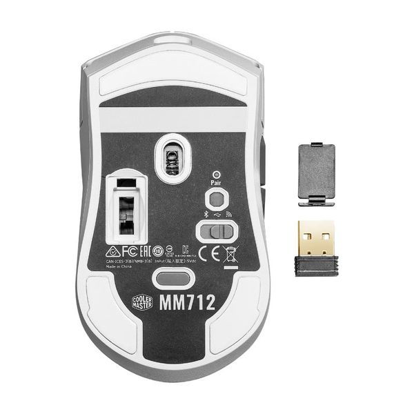 Chuột Gaming Cooler Master MM712 Hybird Wireless Mouse White Matte (MM-712-WWOH1)