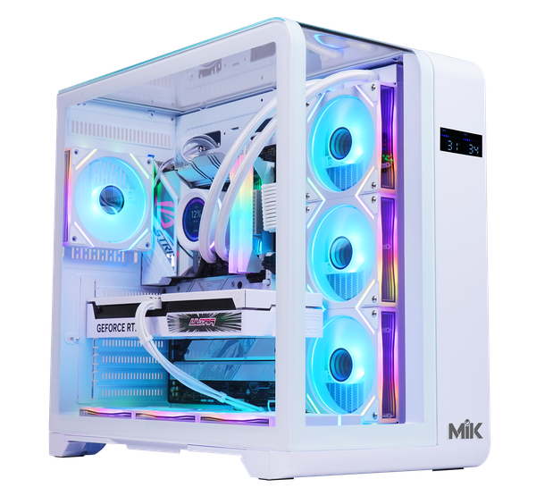 Case máy tính - MIK Barbatos | Đen | Trắng