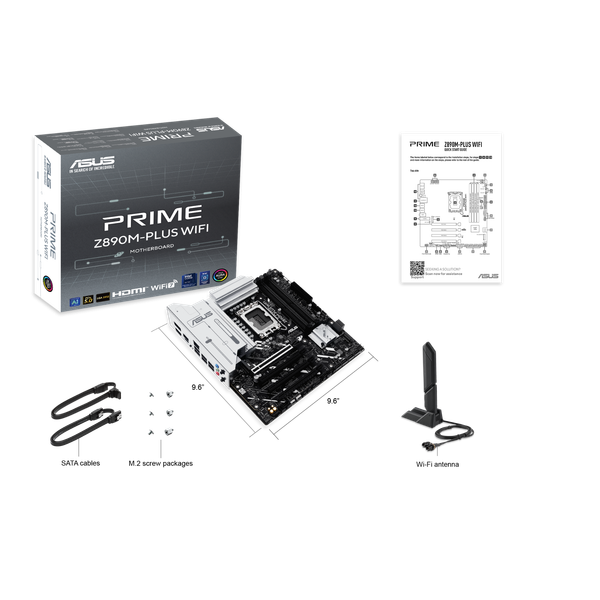 Mainboard - Asus PRIME Z890M-PLUS WIFI (Intel Z890 / Socket LGA1851 / mATX / DDR5)