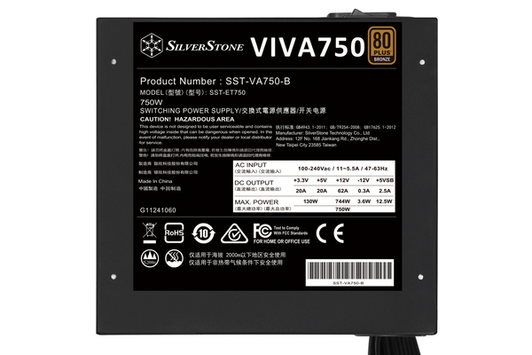 Nguồn Máy Tính - SilverStone Viva 750 - 80 Plus Bronze