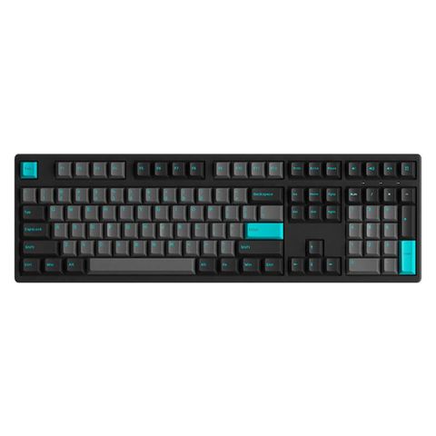 Bàn Phím Cơ Có Dây - AKKO 3108 Plus Black & Cyan _ USB C _ Foam tiêu âm _ AKKO CS Switch