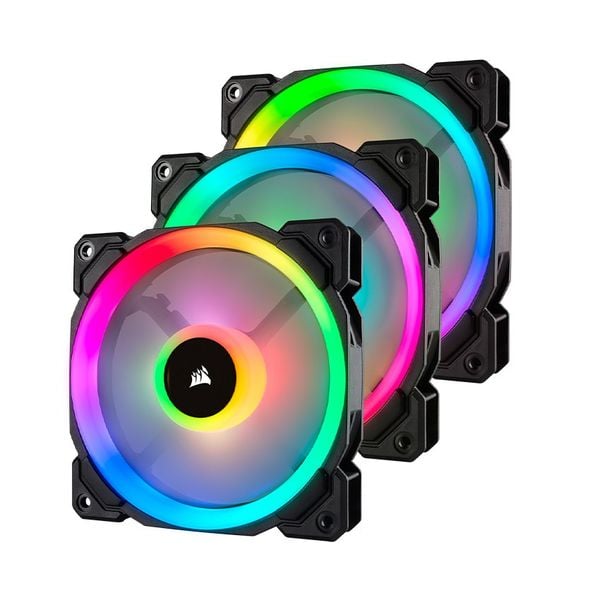 Bộ Fan Corsair LL120 RGB 120mm Dual Light Loop + Lighting Node PRO ( 3 Fan )