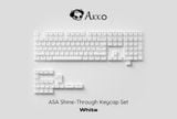 AKKO Keycap Set - ASA Shine-Through Keycap Set – White (Xuyên LED / ASA profile / 131 nút)