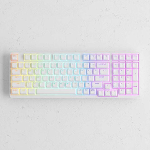 Bàn Phím Cơ Không Dây - AKKO 3098B Plus (Multimodes / RGB / Gasket Mount) | Black | White