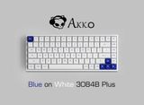 Bàn Phím Cơ Không Dây - AKKO 3084B Plus Blue On White - BT5.0 - 2.4Ghz - TypeC - Hotswap - Foam Tiêu Âm - AKKO CS Jelly Switch