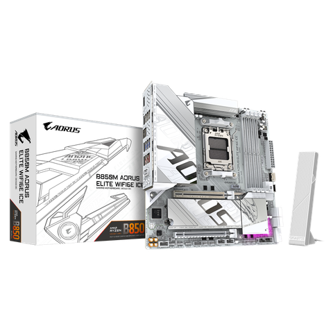 Mainboard - Gigabyte B850M AORUS ELITE WIFI6E ICE