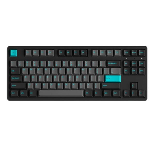 Bàn Phím Cơ AKKO 3087 Plus Black & Cyan ( USB C / Foam tiêu âm / Wireless / AKKO CS Switch)