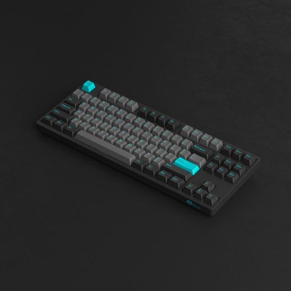 Bàn Phím Cơ AKKO 3087 Plus Black & Cyan ( USB C / Foam tiêu âm / Wireless / AKKO CS Switch)