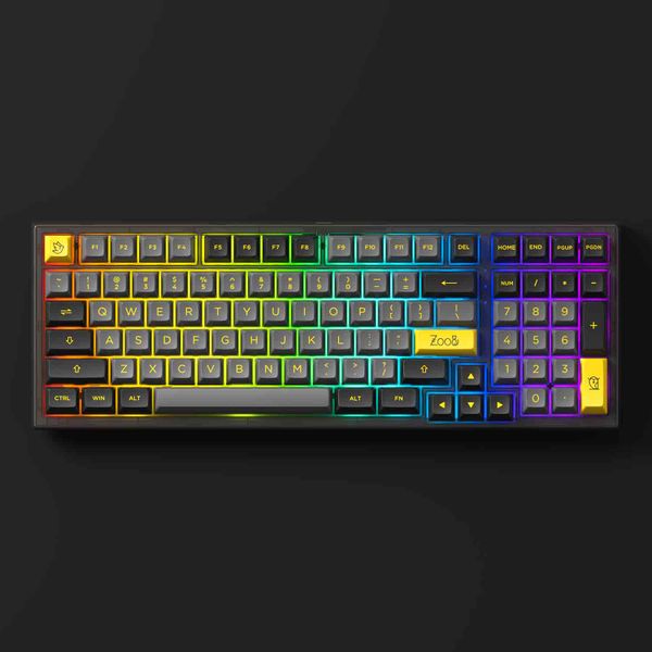 Bàn Phím Không Dây - AKKO PC98B Plus Black Gold / BT5.0 / 2.4Ghz / TypeC