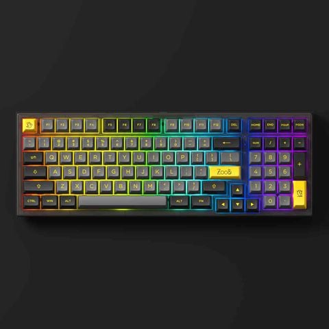 Bàn Phím Không Dây - AKKO PC98B Plus Black Gold / BT5.0 / 2.4Ghz / TypeC
