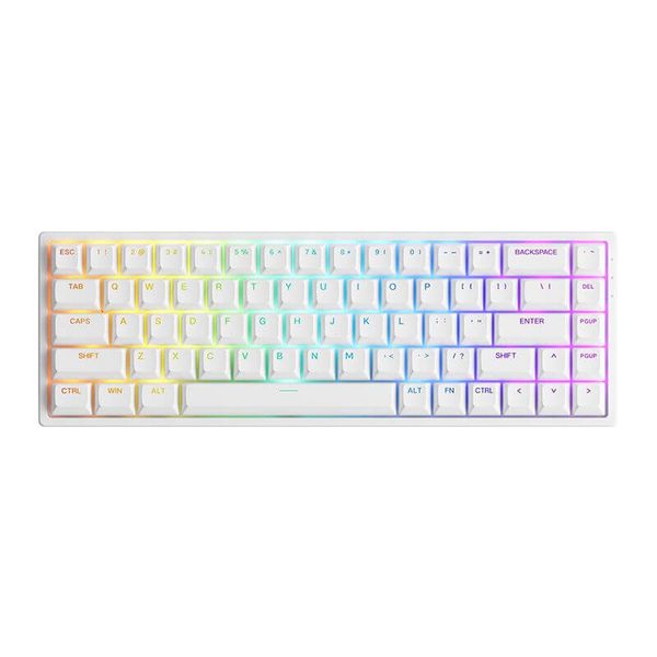 Bàn phím cơ - AKKO 3068 V2 RGB White (Type C / Foam Tiêu Âm / Hotswap / Wireless / AKKO CS Jelly switch)