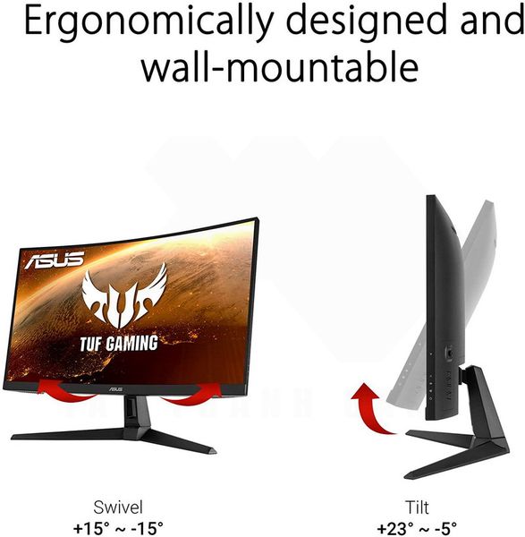 Màn Hình ASUS TUF Gaming VG27VH1B Curved Monitor (27inch/1080p/165Hz/VA) FreeSync