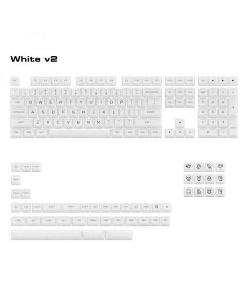 AKKO Clear Keycaps Set v2 – White ( PC / ASA profile / 155 nút )