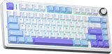 Bàn Phím Cơ Không Dây - AULA F75 White Purple / 3 mode / Star Vector Switch