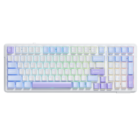 Nhân bản từ Bàn Phím Cơ Không Dây - AULA F99 White Purple/ 3 Mode