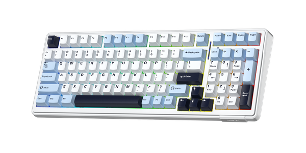 Bàn Phím Cơ Không Dây - AULA F99 White Blue / 3 Mode