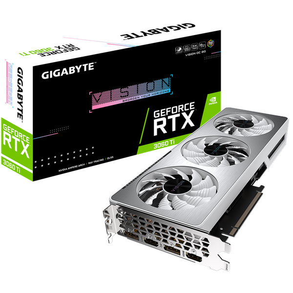 Card Màn Hình - VGA GIGABYTE RTX 3060 Ti VISION OC 8G (LHR)