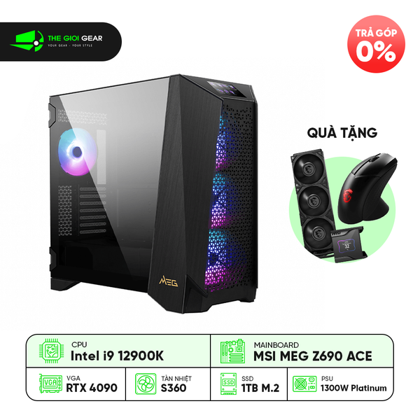 Bộ Máy Tính Đồ Họa TGG Master Pro - 12th | Z690 DDR5 | I9 12900K | RTX 4090 | 32GB DDR5 | 1300W Platinum