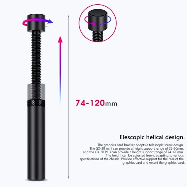 Gậy đỡ VGA - Teucer| Đế Nam Châm| Điều chỉnh được chiều cao 74- 120cm