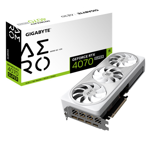 Card màn hình - GIGABYTE GeForce RTX 4070 SUPER AERO OC 12G