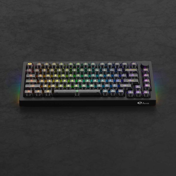 AKKO Clear Keycaps Set v2 – Black ( PC / ASA profile / 155 nút )