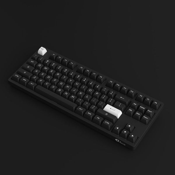 Bàn Phím Cơ Không Dây - AKKO 3087 RF White on Black / 2.4Ghz / Type C / AKKO Switch V3