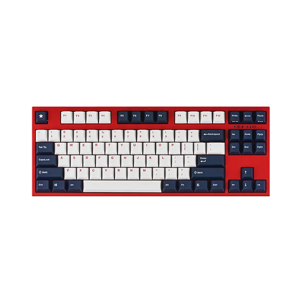 Bàn Phím Cơ Không Dây - Leopold FC750RBT PD White Blue Star | BT5.1| USB-C | Brown, Red Switch, Silent Red Switch